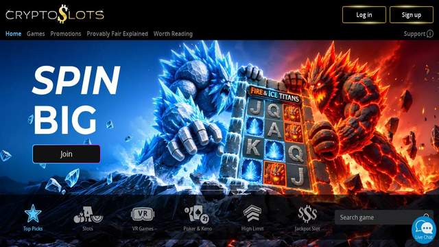 CryptoSlots casino screenshot
